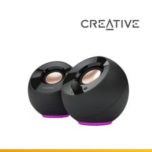 PARLANTE CREATIVE PEBBLE SE RGB 2.0 4.4W / 8.8W 3.5MM USB-POWER BLACK - Imagen 1